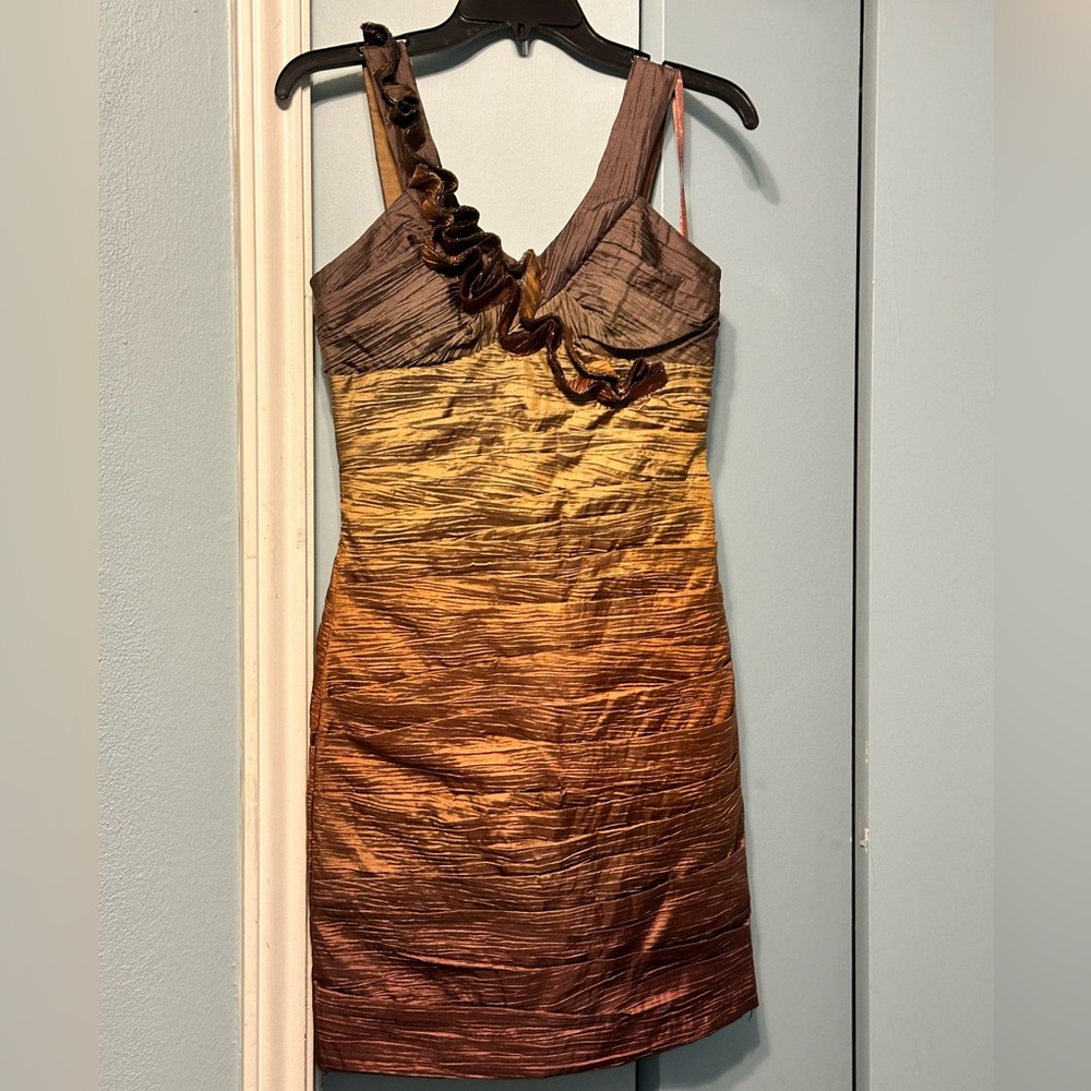 Bronze Ombre cocktail dress.